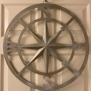 Nautical Metal Compass Wall Decor